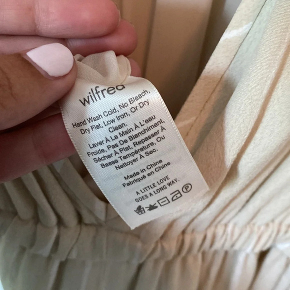 Wilfred Stripe Ruffle Sleeve Open Back Jumpsuit - Picture 10 of 11